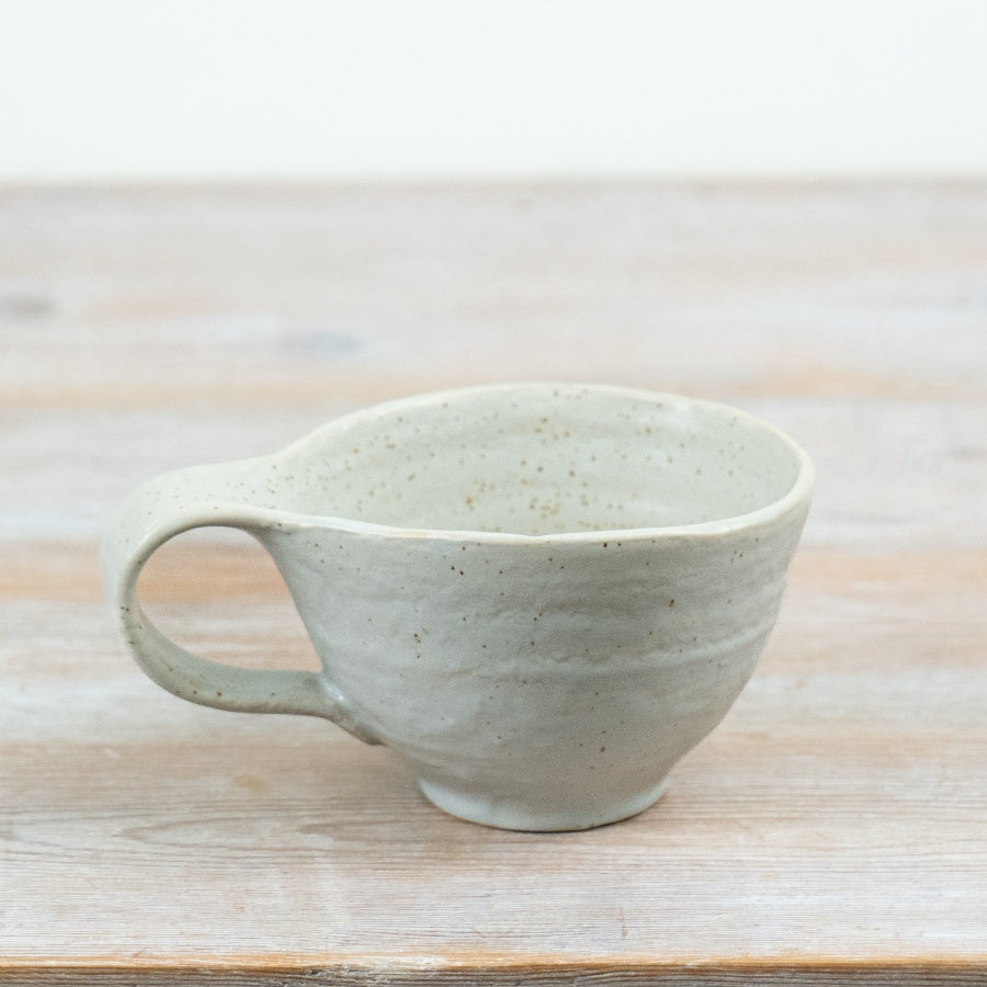 Cream Artisan Mug Speckled Ceramic Mug Rustic Coffee Cup Neutral Farmhouse Kitchenware 16x11x8cm Item #79268