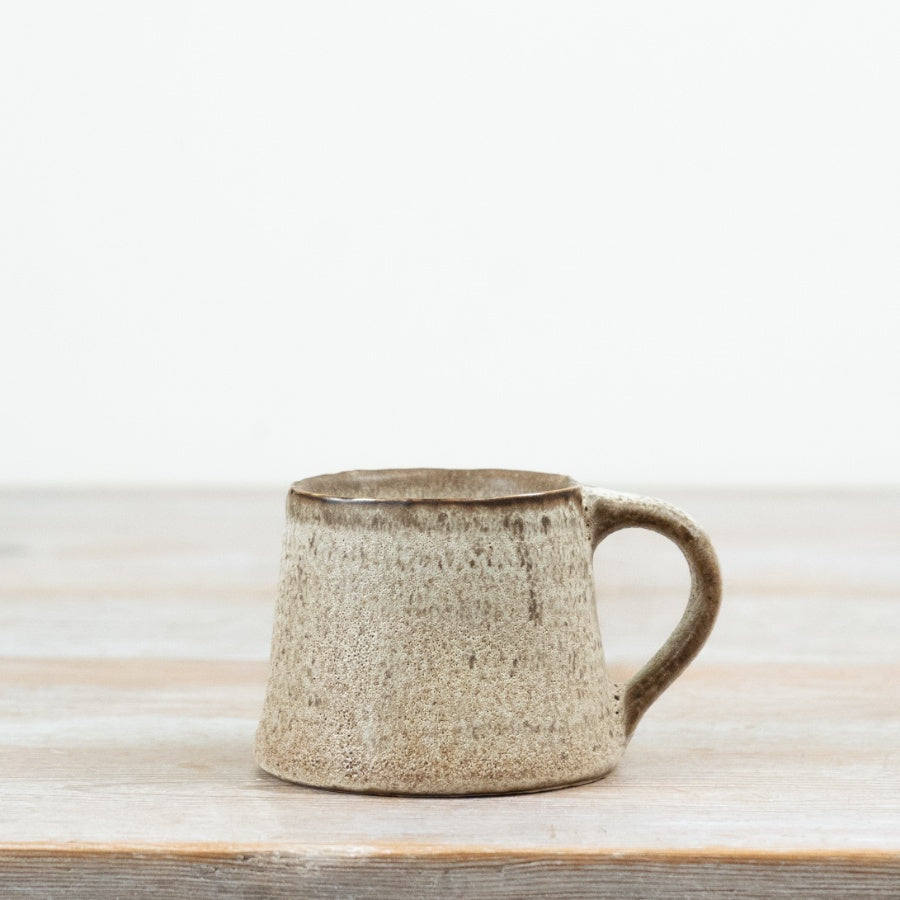 Neutral Speckled Rustic Mug Ceramic Coffee Mug Textured Glazed Kitchenware Farmhouse Style 11.5cm Item #79269