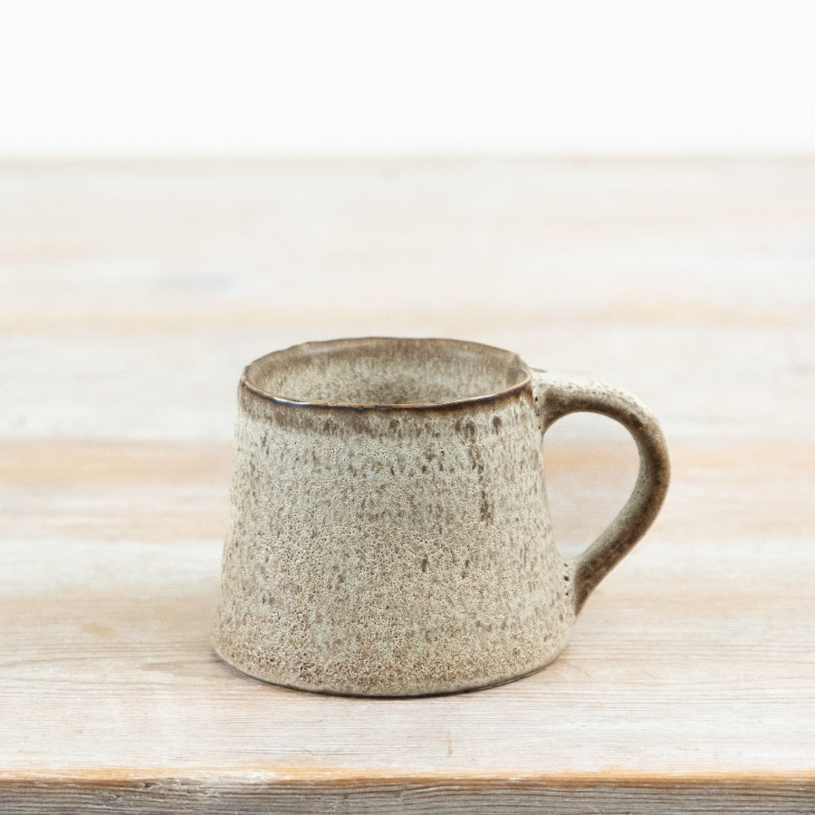 Neutral Speckled Rustic Mug Ceramic Coffee Mug Textured Glazed Kitchenware Farmhouse Style 11.5cm Item #79269