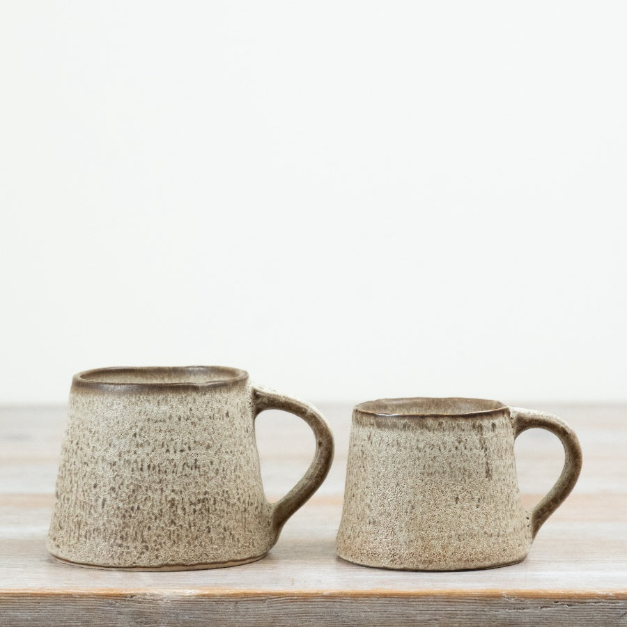 Neutral Speckled Rustic Mug Ceramic Coffee Mug Textured Glazed Drinkware Farmhouse Kitchen Tableware 12.5cm Item #79270