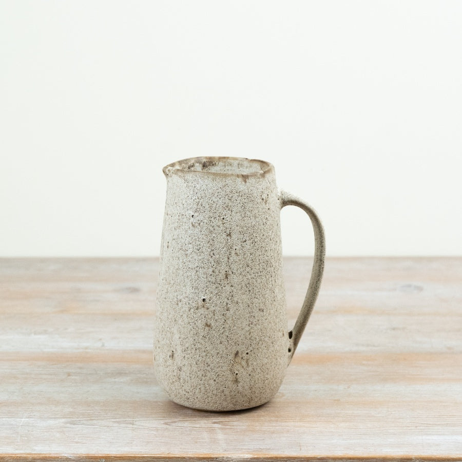 Neutral Speckled Jug Ceramic Vase Speckled Glaze Farmhouse Decorative Home Décor 21cm Item #79271