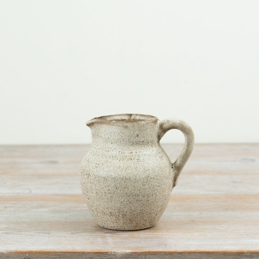 Neutral Speckled Rustic Jug Ceramic Decorative Jug Vase Speckled Glaze Farmhouse Home Décor 14cm Item #79282
