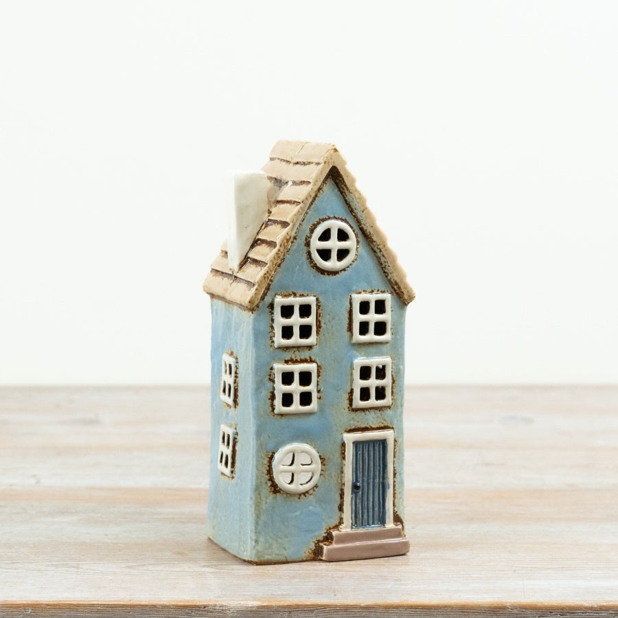 22cm Coastal Blue Candle House