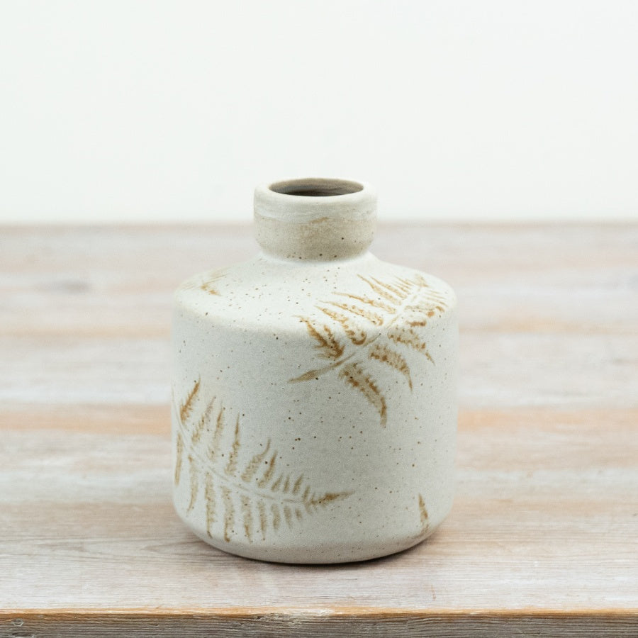 Gold Leaf Design Vase, 14cm