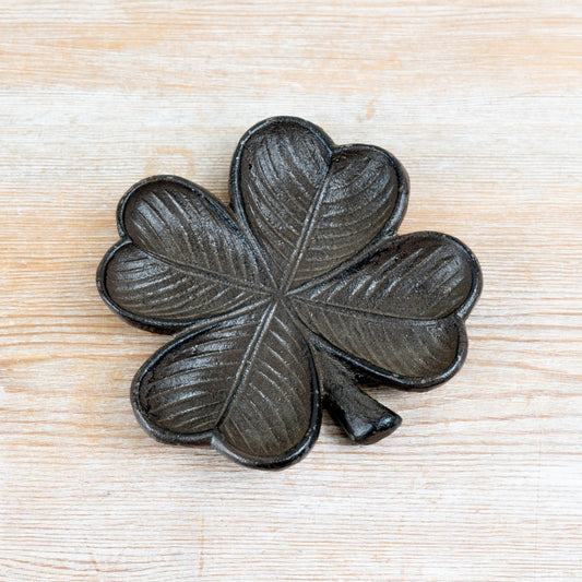 Four Leaf Clover Trinket Tray 11.2cm – Lucky Decorative Dish, Small Jewellery & Key Holder for Home Decor