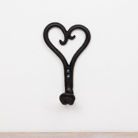 Heart Storage Hook 12.5cm – Decorative Wall Hook, Rustic Hanging Organizer for Keys, Coats & Home Storage