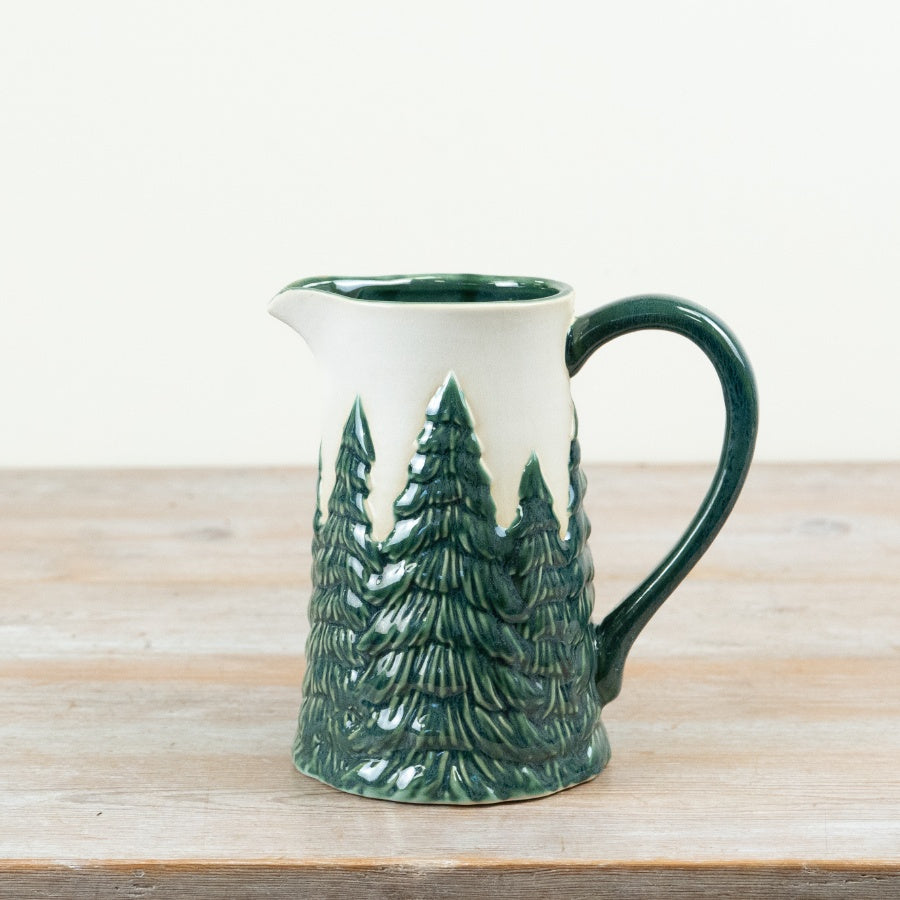 19cm Green Christmas Tree Ceramic Jug