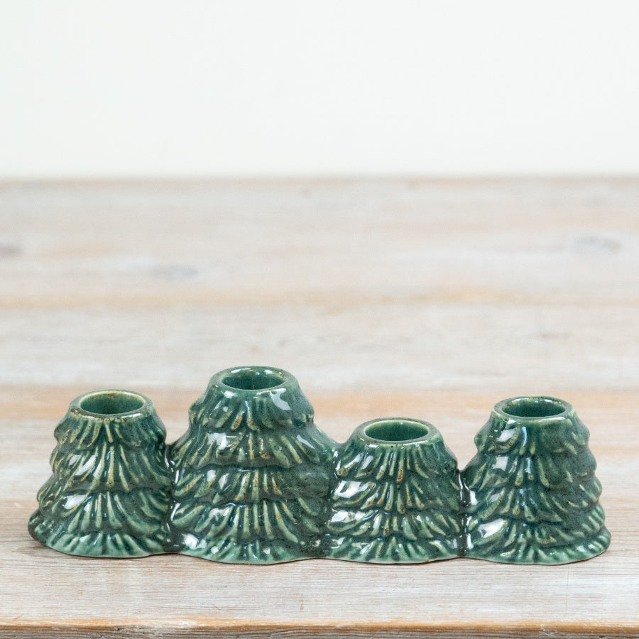 Green Tree Candle Holder, 21.7cm