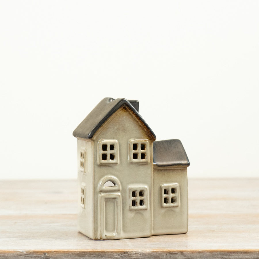 Metallic House T-Light Holder, 15.8cm
