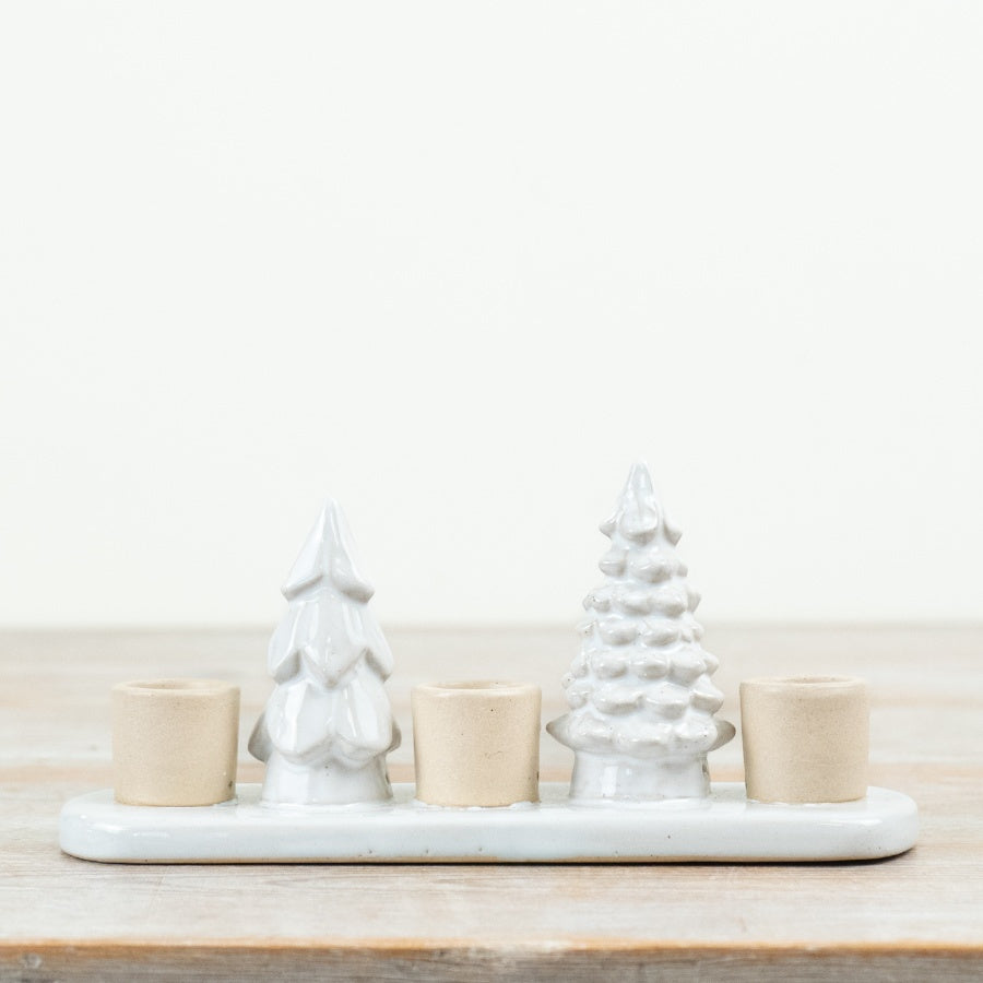 White Tree Candle Holder, 21.4cm