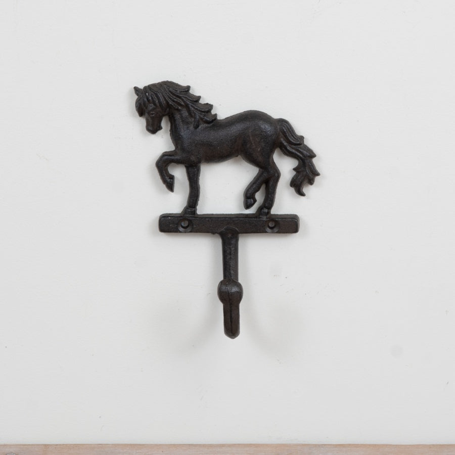Horse Animal Wall Hook 16.2cm – Rustic Equestrian Coat Key Hat Holder Decorative Home Hook