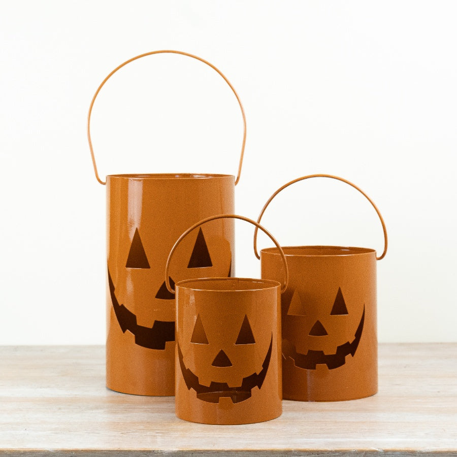 Pumpkin Lantern With Handles, 28cm
