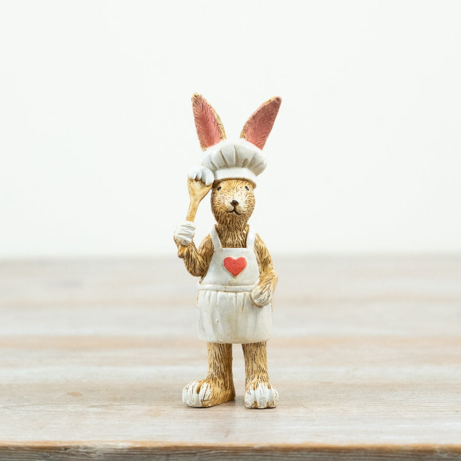 Jasper Rabbit Chef Ornament, 14cm