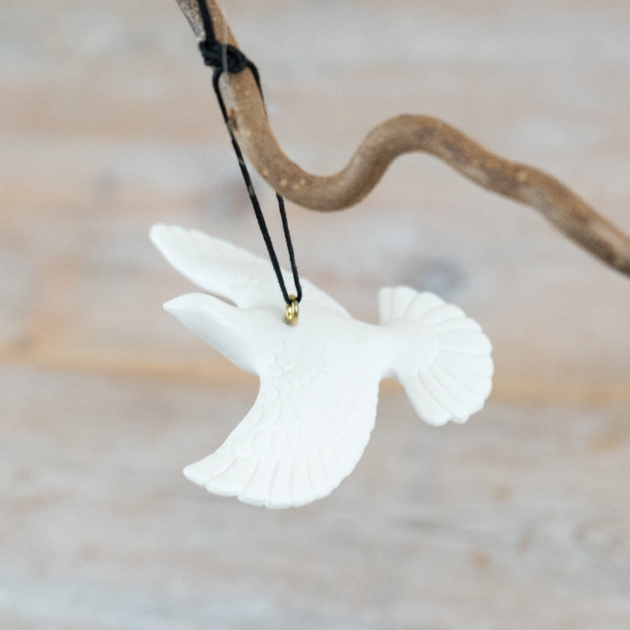 Turtle Dove Hanging Decoration, 10cm