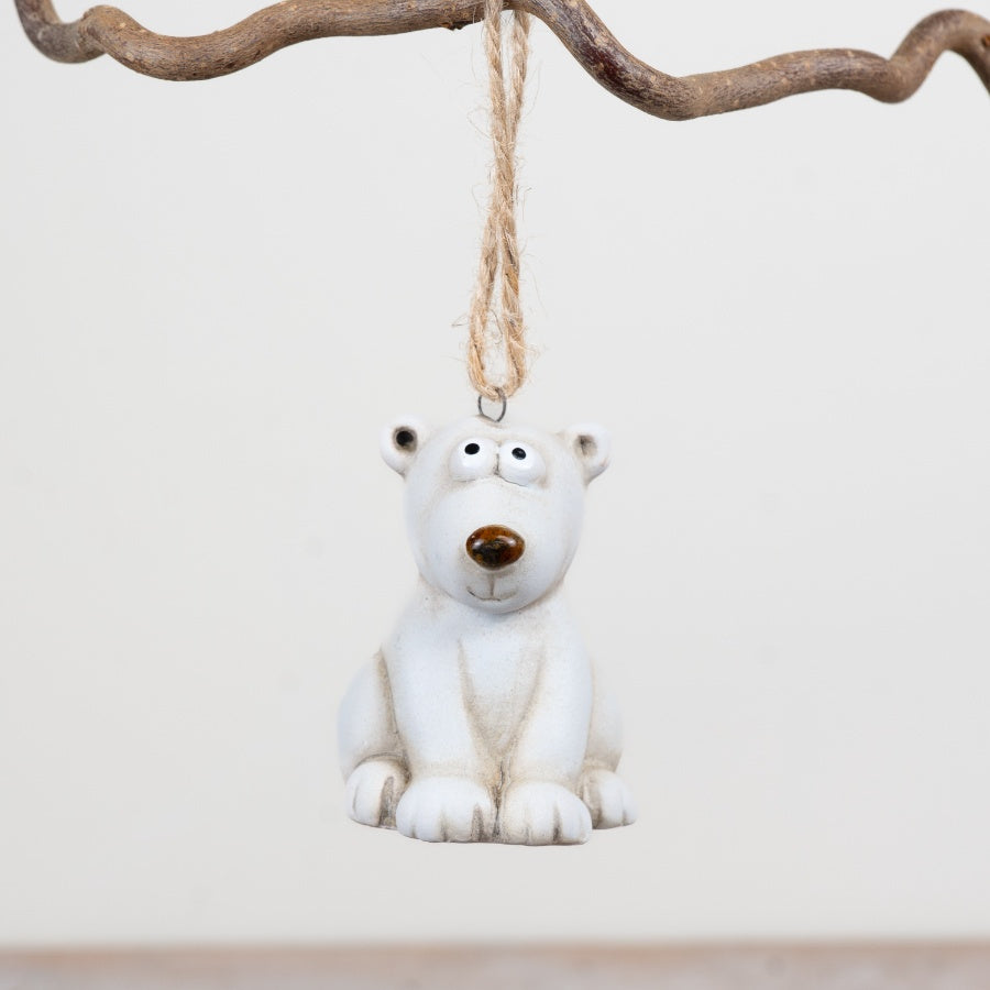 Little Lookers Hanging Polar Bear, 6.5cm