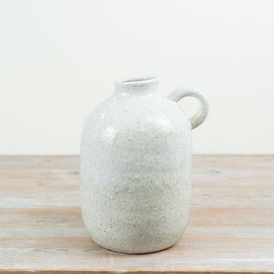 Bonnie Jug Vase Large – Stoneware Decorative Pitcher Vase Speckled Glaze Rustic Home Decor