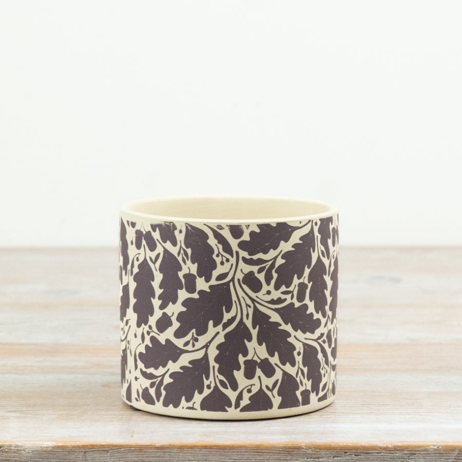 Oak Leaf Planter Pot Woodland Botanical Plant Pot Country Cottage Home Decor 11.8cm