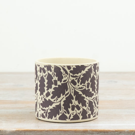 Oak Leaf Planter Pot Woodland Botanical Plant Pot Country Cottage Home Decor 11.8cm