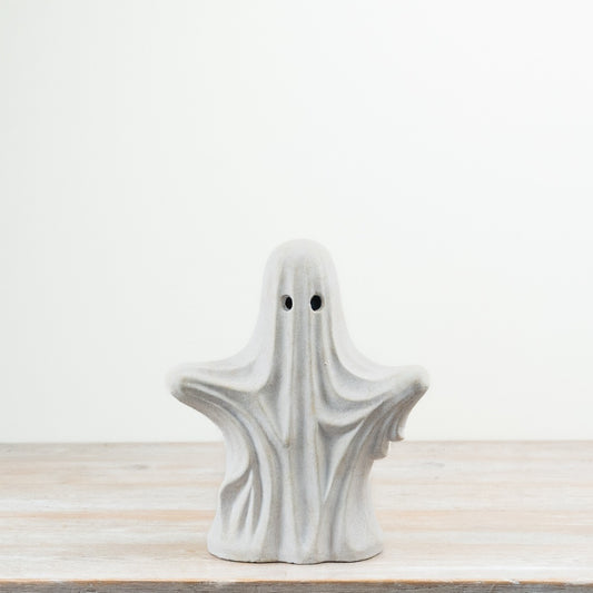 Ghost Figurine Halloween Decoration Cement Ghost Ornament Spooky Home Decor 26cm