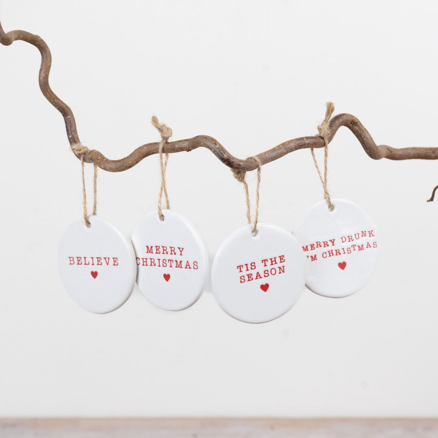 "Merry Christmas" Hanger, 6cm