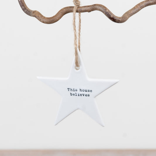 "This House Believes" Star Hanger, 8.5cm