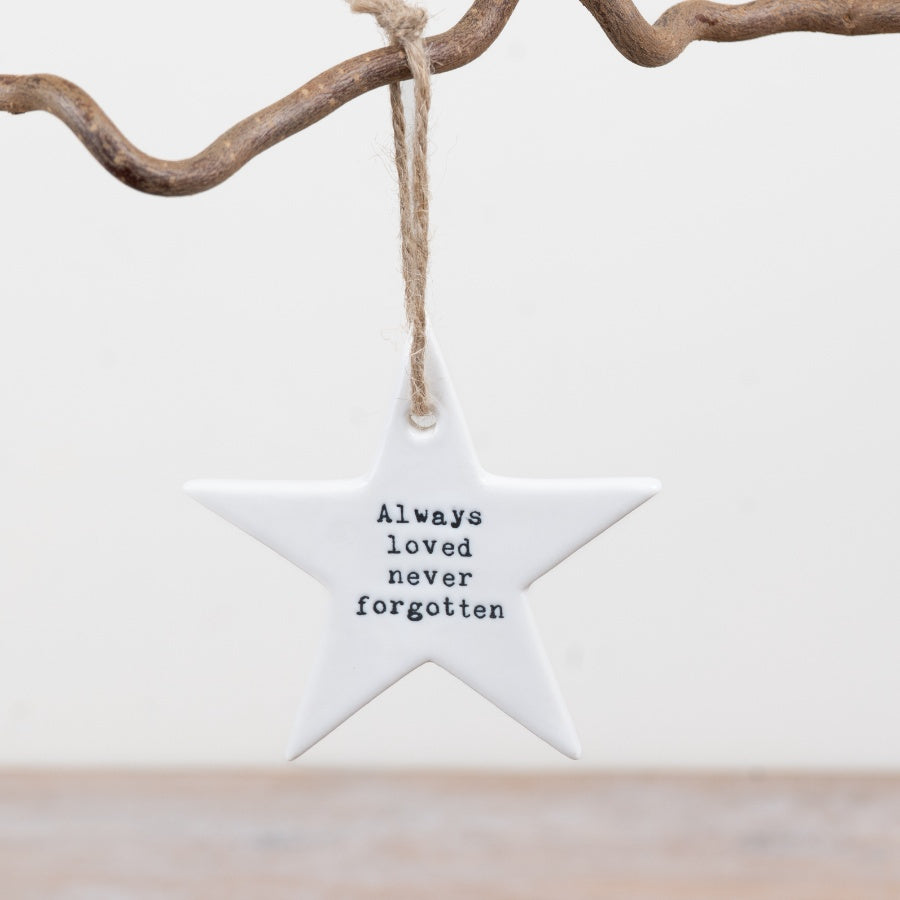 Hanging Never Forgotten Star, 8.5cm