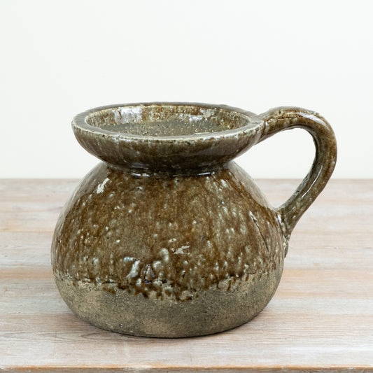 Agnes Stoneware Jug Rustic Glazed Ceramic Jug Decorative Vase Farmhouse Home Décor 31cm