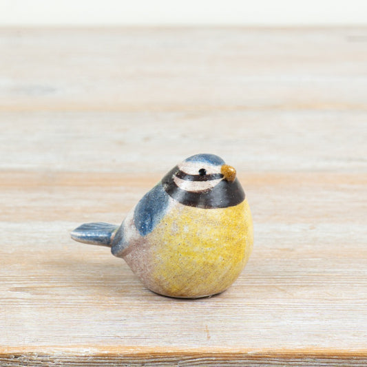 Sitting Blue Tit Bird Decoration Woodland Bird Ornament Nature Inspired Home Décor Gift 7.7cm