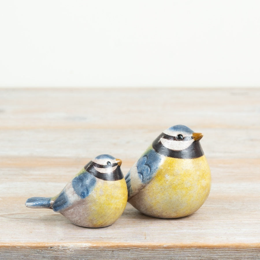 Blue Tit Bird Decoration Woodland Bird Ornament Nature Inspired Home Décor Gift 10.3cm
