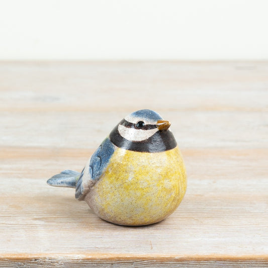 Blue Tit Bird Decoration Woodland Bird Ornament Nature Inspired Home Décor Gift 10.3cm