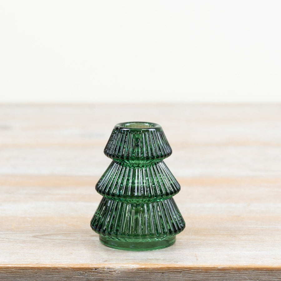 Green Candle Holder Glass Taper Decorative Green Candlestick Home Décor 8cm Item #82721