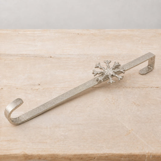 Snowflake Aluminium Wreath Hanger Raw Nickel Wreath Door Hanger Christmas Home Décor 39cm Item #83040