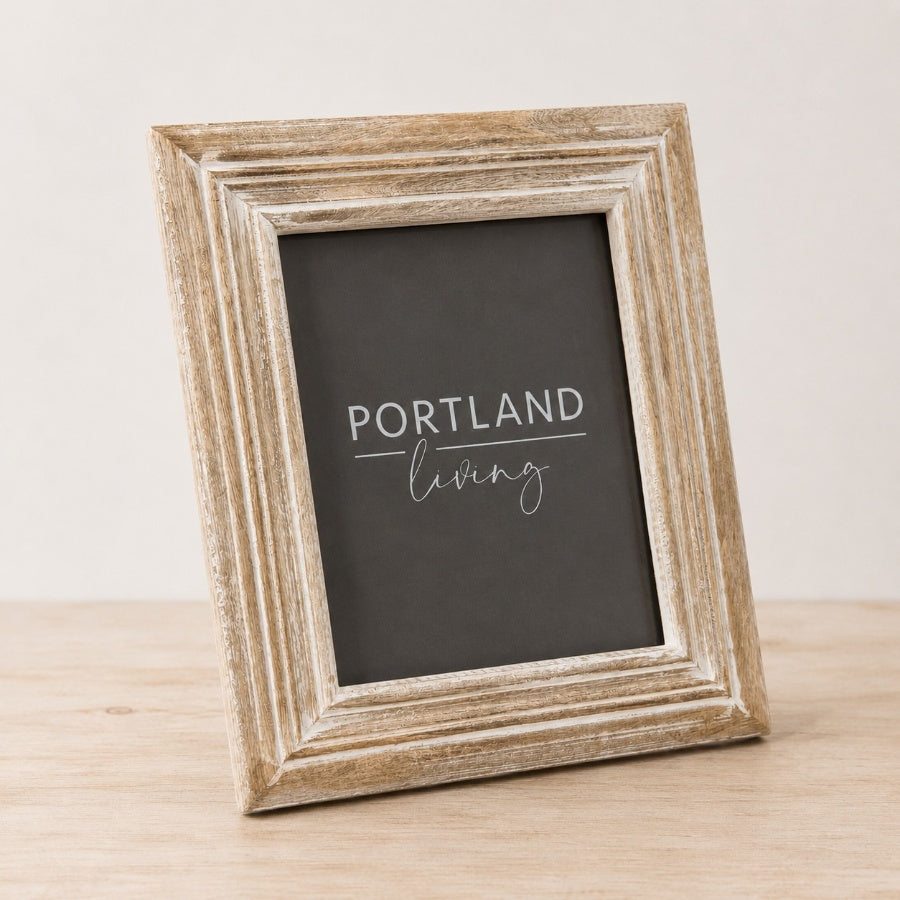 8x10 White Wash Photo Frame, 34.5cm