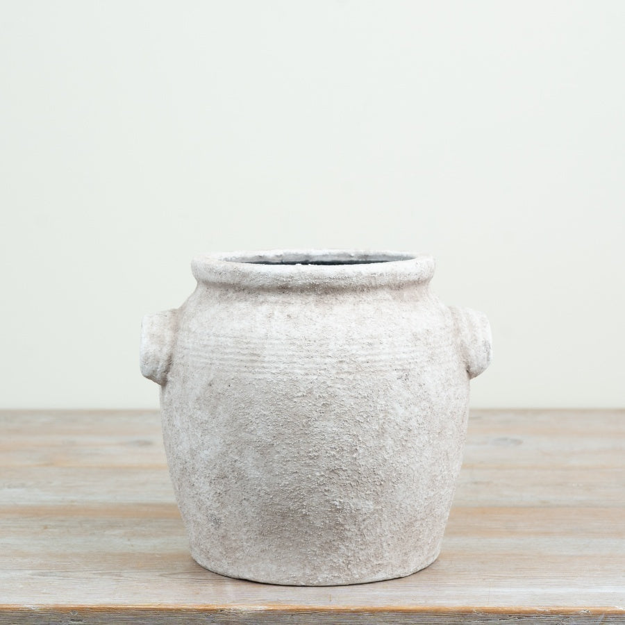 Ceramic Flower Vase Textured Cream Ceramic Vase Neutral Botanical Home Décor Decorative Accent 22cm Item #83069