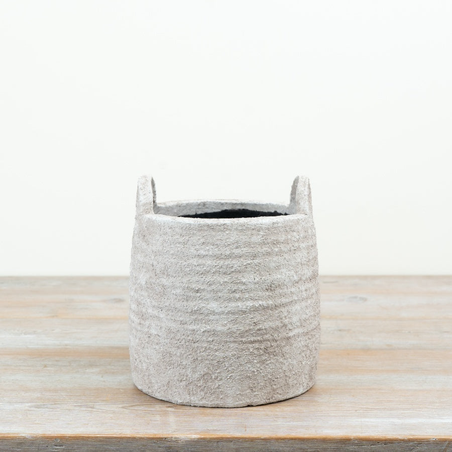 Natural Planter Ceramic Plant Pot Vintage Style Natural Finish Botanical Home Décor 20cm Item #83071