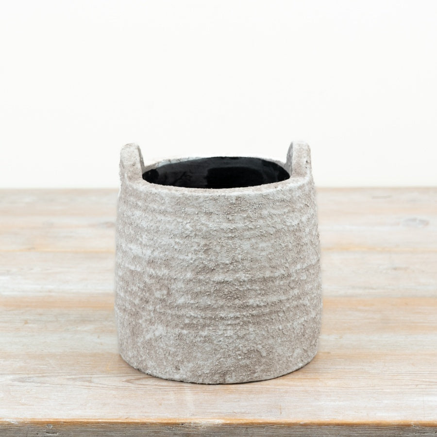 Natural Planter Ceramic Plant Pot Neutral Contemporary Indoor Home Décor Botanical Display 16x15cm Item #83072
