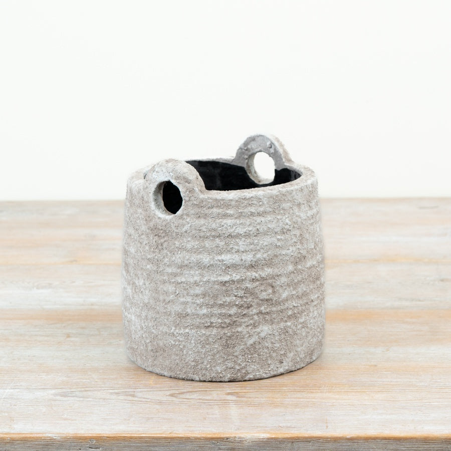 Natural Planter Ceramic Plant Pot Neutral Contemporary Indoor Home Décor Botanical Display 16x15cm Item #83072