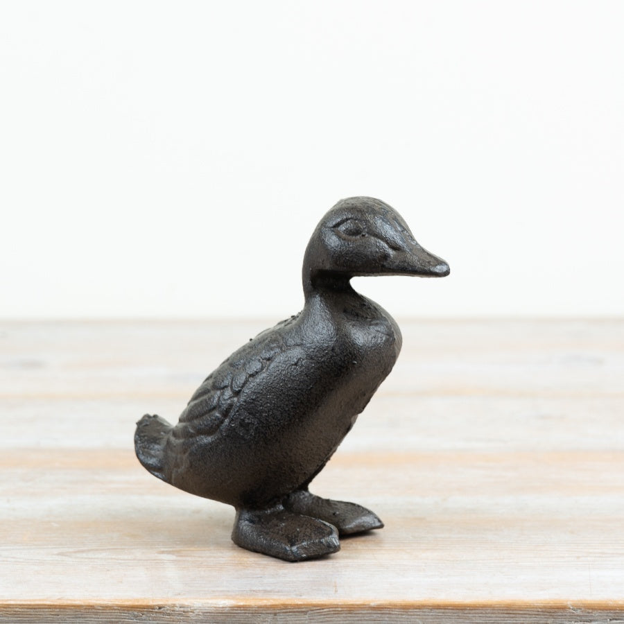 Cast Iron Standing Duck Ornament Rustic Cast Iron Duck Decoration Country Home Décor Garden Accent 14.7x14.3x7.3cm Item #83137