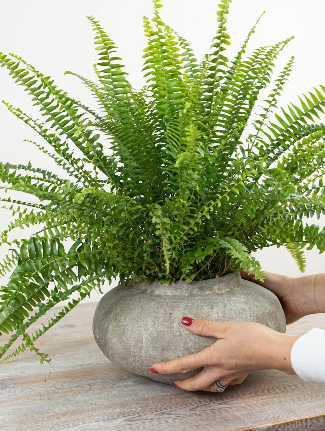 Tall Ceramic Vase 27cm – Textured Neutral Decorative for Modern, Rustic or Minimalist Home Décor – Slim Perry for Hallway, Mantel or Dining Table Display