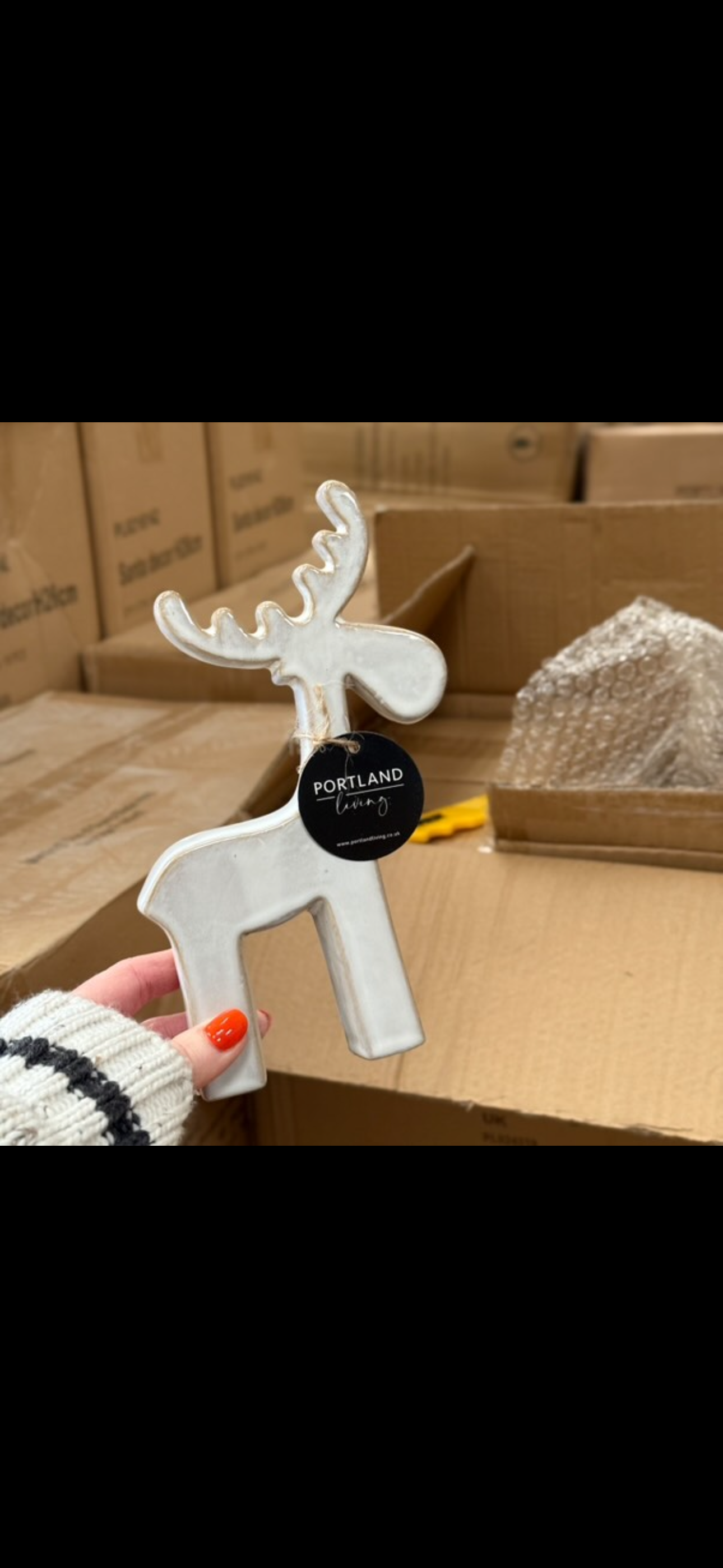 Natural Reindeer Decoration, 20cm