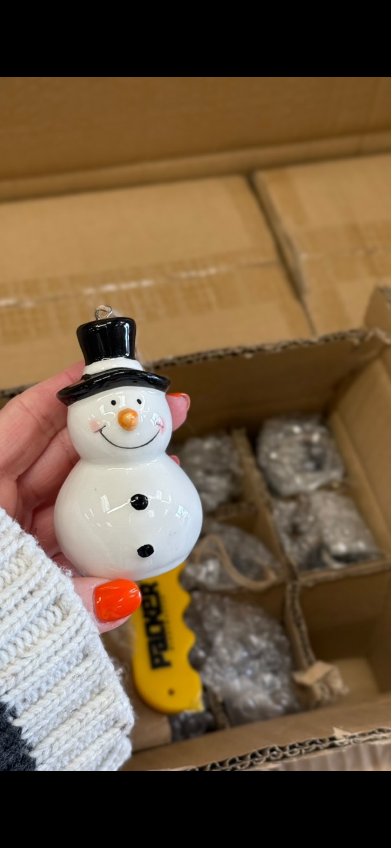 Snowman Hanger, 9cm