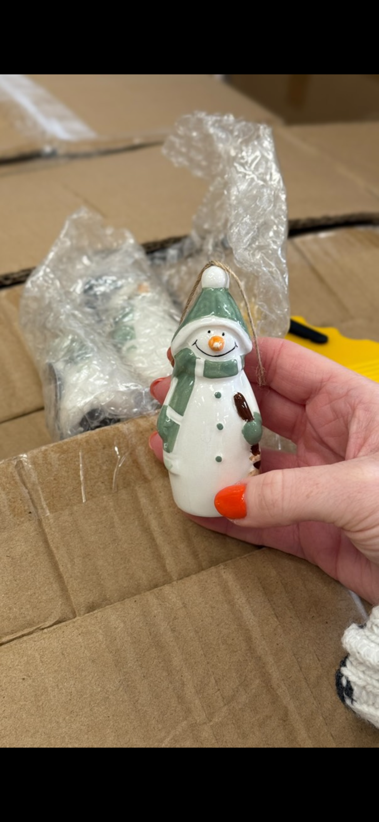 Standing Snowman Deco, 17cm
