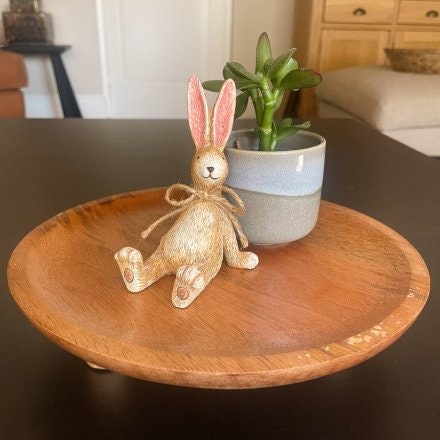 Round Wooden Tray with Feet - 25cm Mango Wood Tray