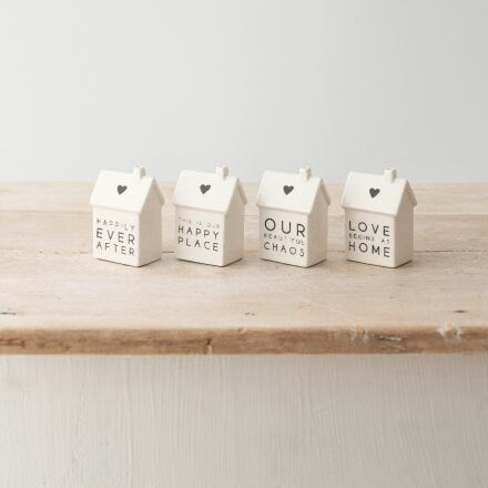 7cm 'Our Beautiful Chaos' Porcelain House - Quirky Decorative Accent for Home